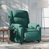 vidaXL Electric Massage Recliner Chair Dark Green Fabric