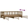 vidaXL Day Bed Honey brown Solid pine wood Double Expandable Day Bed