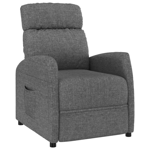 vidaXL Recliner Dark Gray Fabric