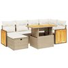 vidaXL Garden Sofa Set Beige