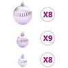 vidaXL Christmas Bauble Pink Plastic Small, medium Durable