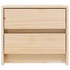 vidaXL Bedside Cabinet Set of 2 Natural Pine Solid Pine Wood