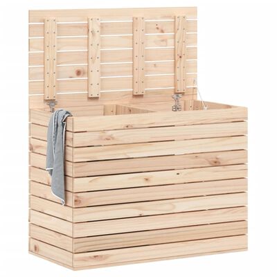 vidaXL Laundry Basket 34.8"x17.3"x26" Solid Wood Pine