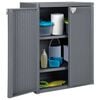 vidaXL Garden Storage Cabinet Gray Polypropylene (PP) Medium