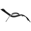 vidaXL Sun Lounger Black and Gray Textilene, Aluminum, Powder-Coated Steel