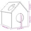 vidaXL Cat House White Solid Pine Wood 16.1 x 19.7 x 19.7 in Durable