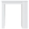 vidaXL Bar Table High gloss white Engineered wood Standard Bar Table