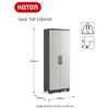 Keter Tall Cabinet Black and Grey Polypropylene Tall Adjustable Feet