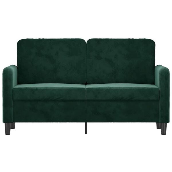 vidaXL 2-seater Sofa Dark green Velvet (100% polyester) 2-seater