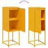 vidaXL Highboard Mustard Yellow Steel Medium Highboard Rectangular