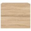 vidaXL Wall-mounted Bedside Cabinet Sonoma oak Engineered wood Medium