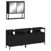 vidaXL Bathroom Furniture Set Black Engineered wood Bathroom Furniture Set