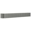 vidaXL Garden Raised Bed Grey Powder-coated steel Large Tough