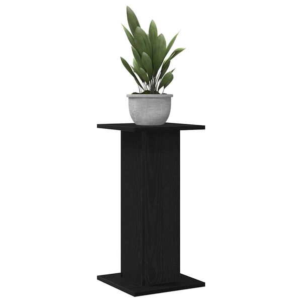 vidaXL Plant Stand 2 pcs Black Oak 11.81 x 11.81 x 23.62 in