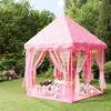 vidaXL Play Tent Pink Polyester Medium Collapsible Play Tent Round