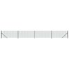 vidaXL Wire Mesh Fence with Flange Green 3.6x32.8'