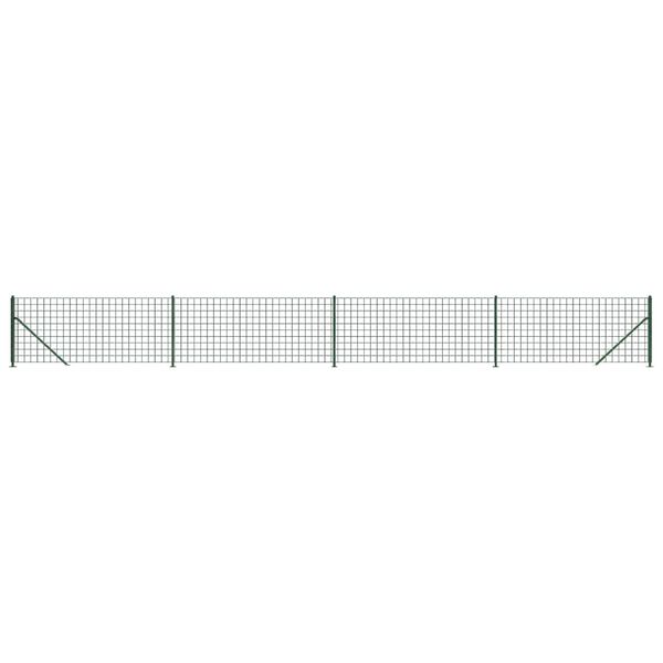 vidaXL Wire Mesh Fence with Flange Green 3.6x32.8'