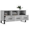 vidaXL TV Cabinet Concrete Grey Engineered Wood, Iron Standard
