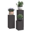 vidaXL Plant Stand 3 pcs Black Steel