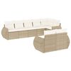 vidaXL Garden Sofa Set Beige, Cream white