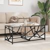 vidaXL Coffee Table Clear glass Engineered wood, stainless steel, glass