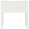 vidaXL Garden Planter White Solid pinewood 27.6 x 12.2 x 27.6 in Durable