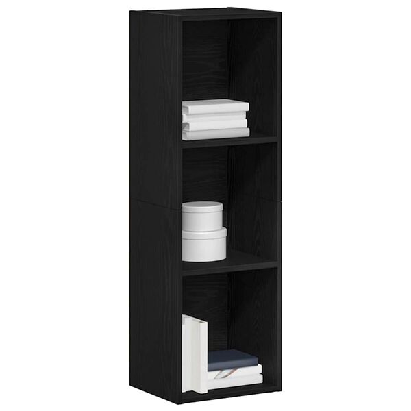 vidaXL Bookcase Black Oak 36x30x114 cm Engineered Wood