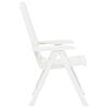 vidaXL Garden Chair Set of 2 White Plastic Medium Foldable