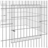 vidaXL Rabbit Cage Silver Galvanized Iron Large Durable Rabbit Cage