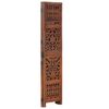 vidaXL Hand Carved 3-Panel Room Divider Brown 47.2"x65" Solid Mango Wood