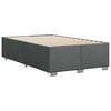 vidaXL Bed Frame Dark Gray Polyester, Plywood, Solid pine wood Queen