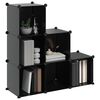 vidaXL Storage Cube Organizer Black PP Plastic, Steel Medium Stackable