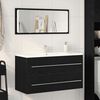 vidaXL Sink Cabinet Black Oak 90 x 45 x 1.5 cm Engineered wood