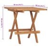 vidaXL 3 Piece Folding Patio Dining Set with Cushion Solid Teak Wood