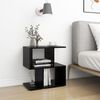 vidaXL Bedside Cabinet Black Engineered wood Medium Bedside Cabinet