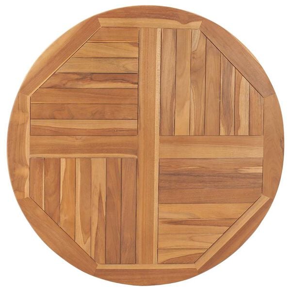 vidaXL Tabletop Natural Teak Solid teak wood 35.4 in diameter Durable