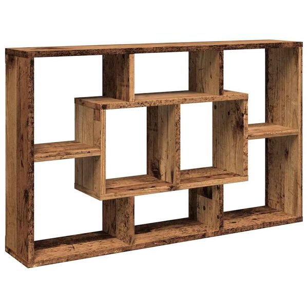 vidaXL Wall Shelf Old wood Engineered wood 33.5 in Wall Shelf