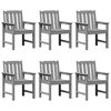 vidaXL Garden Dining Chair 6 pcs Light Grey 65.5 x 55.5 x 88 cm