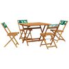 vidaXL Garden Dining Set Green Solid acacia wood One Size Foldable