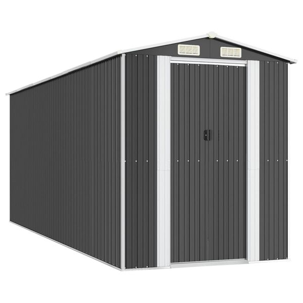 vidaXL Garden Shed Anthracite Galvanized steel 573.5 ft²