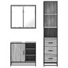 vidaXL Bathroom Furniture Set Grey sonoma Engineered wood, metal Medium