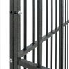 vidaXL Dog Cage Black Galvanized steel Large Dog Cage Rectangular