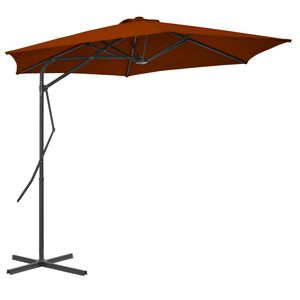 vidaXL Garden Parasol Terracotta Fabric 118.1 in diameter