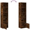 vidaXL Bookcase Smoked Oak Engineered Wood Medium Bookcase Rectangular