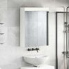 vidaXL Bathroom Mirror Cabinet TULUM White 23.62 x 6.50 x 30.71 in