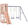 vidaXL Outdoor Playset Blue, Natural Wood