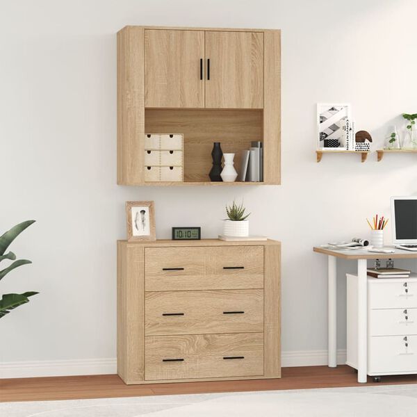 vidaXL Highboard Sonoma oak Engineered wood Medium Highboard