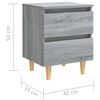 vidaXL Bed Cabinet Set of 2 Grey sonoma