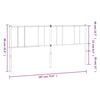 vidaXL Headboard White Powder-Coated Steel 70.9 in wide for double bed