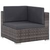 vidaXL Rattan Sofa Set Grey rattan PE (polyethylene) rattan Large